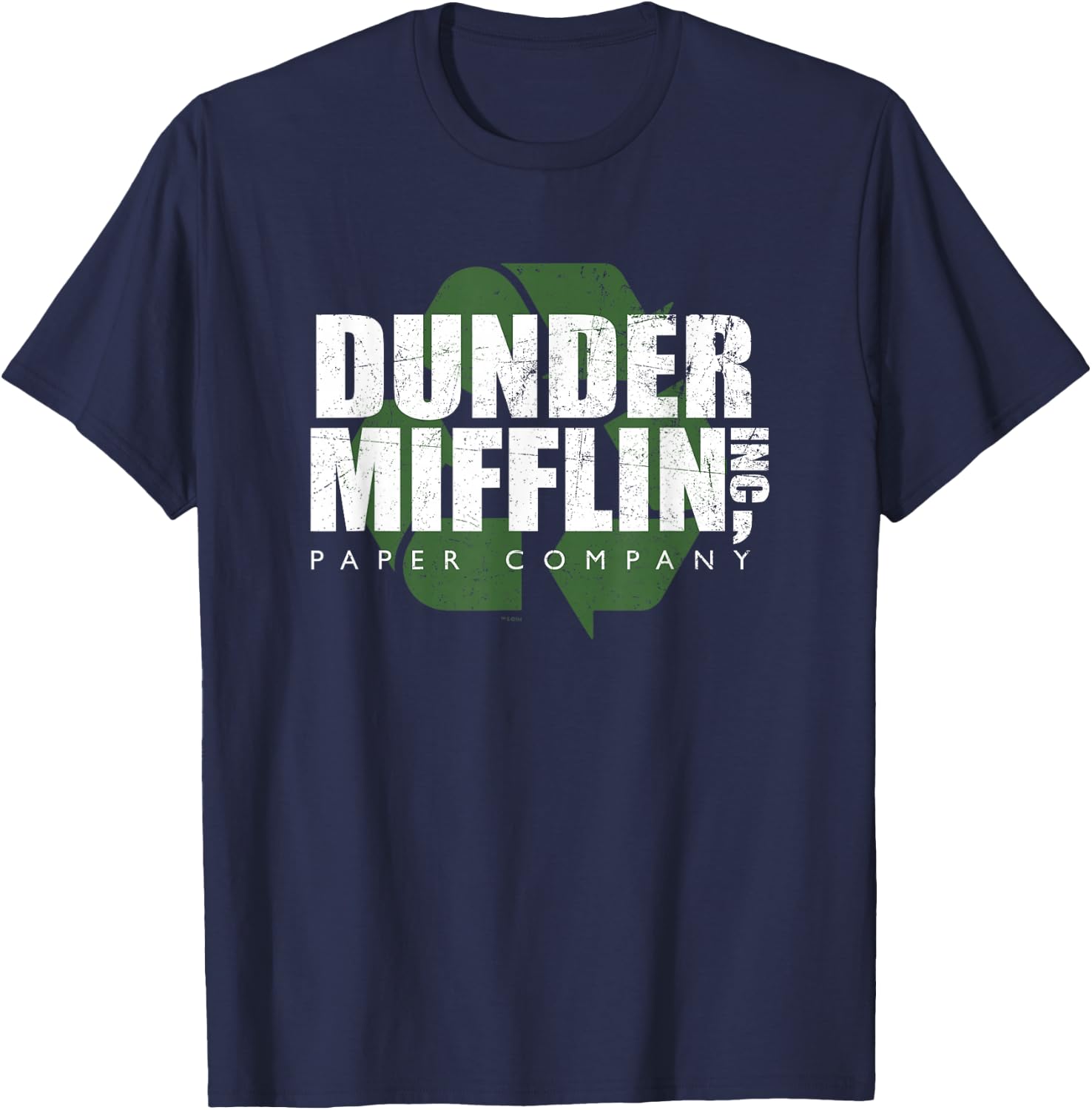 The Office Dunder Mifflin Recycle T-Shirt - T-Shirt | Navy