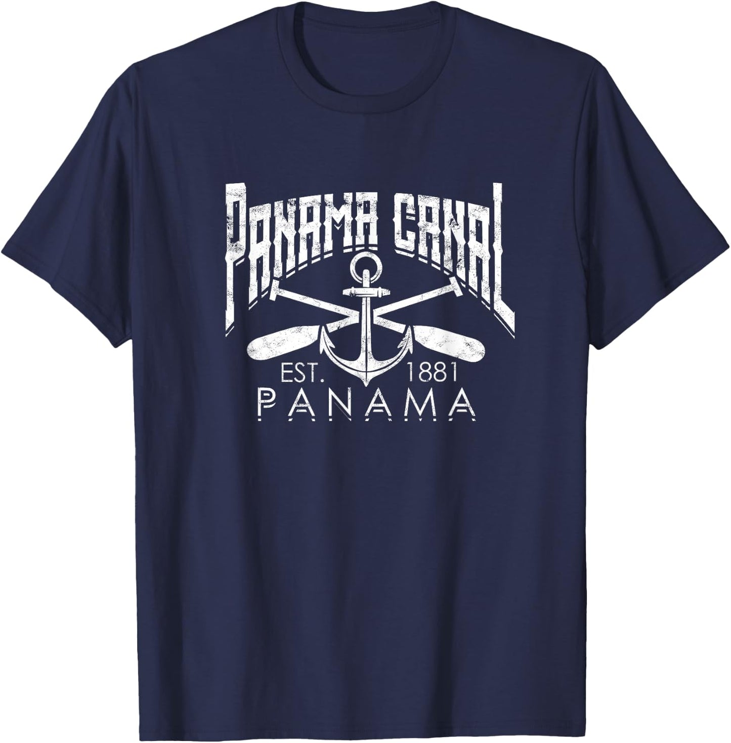 Panama canal - Central America Pacific Ocean Traveling Beach Men Women T-Shirt - T-Shirt | Navy