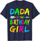 Dada of the Birthday Girl Retro 80's Party Shirt T-Shirt - T-Shirt | Navy