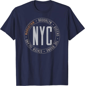 MANHATTAN New York Boroughs Five Boroughs NYC Manhattanites T-Shirt - T-Shirt | Navy