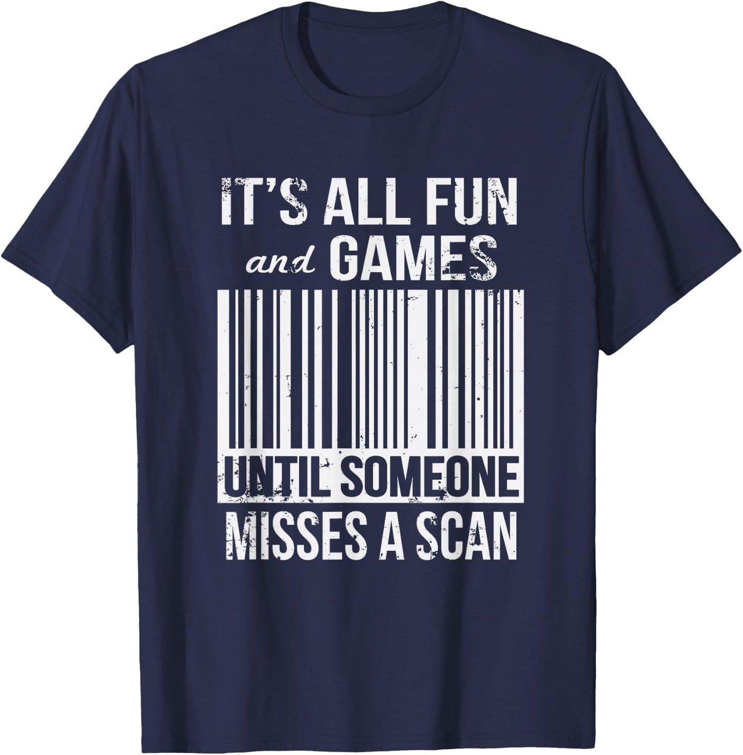 Funny Misses A Scan Postal Worker T-Shirt - T-Shirt | Navy