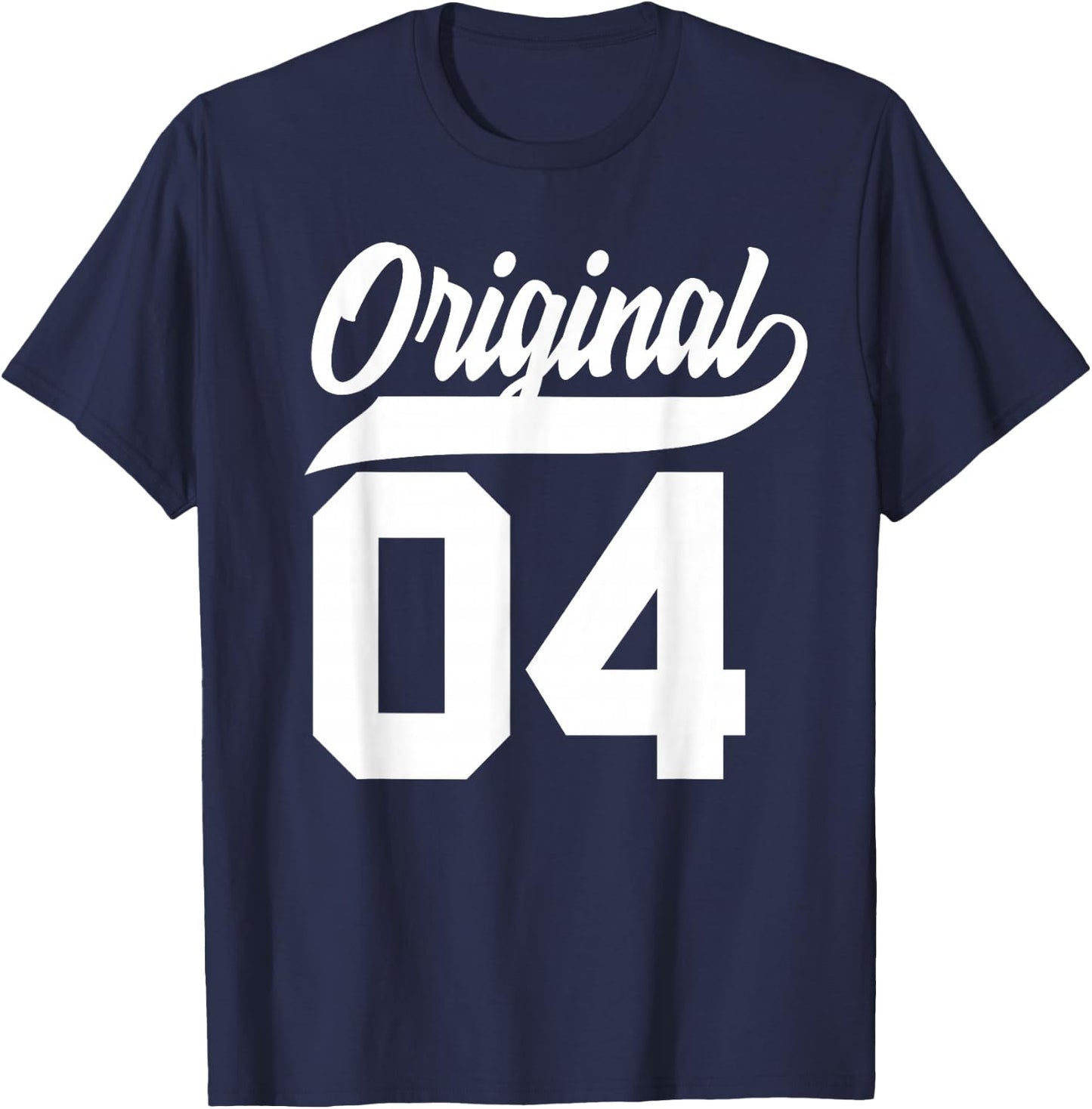 22nd Birthday Gift Boys Girls Original Vintage Born 2004 T-Shirt - T-Shirt | Navy