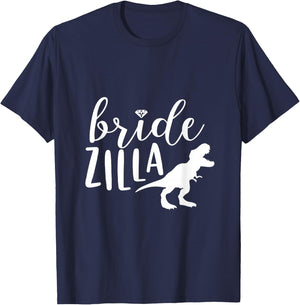 Bridezilla Shirt Wedding Bride Funny Party Cute Bridal To Be T-Shirt - T-Shirt | Navy