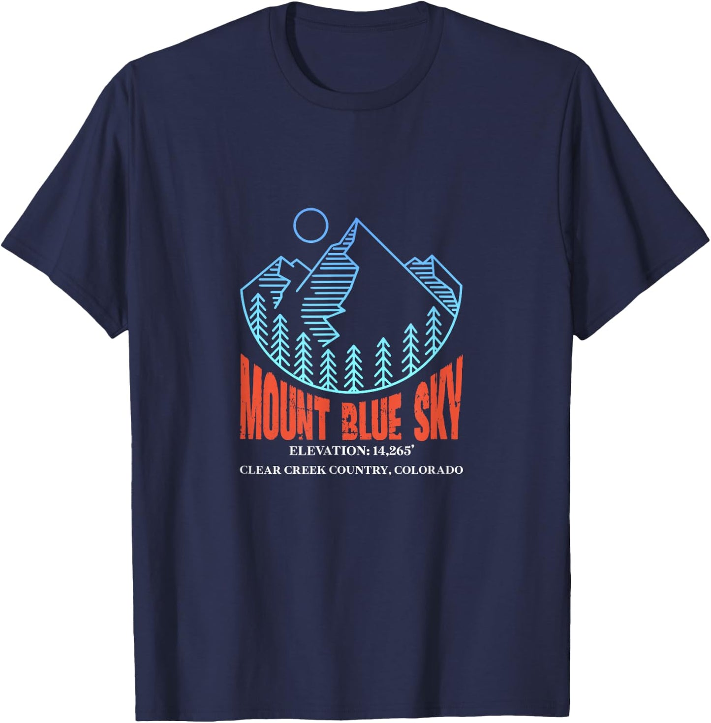 Mount Blue Sky Colorado Ski Mountain Skiing Skier T-Shirt - T-Shirt | Navy