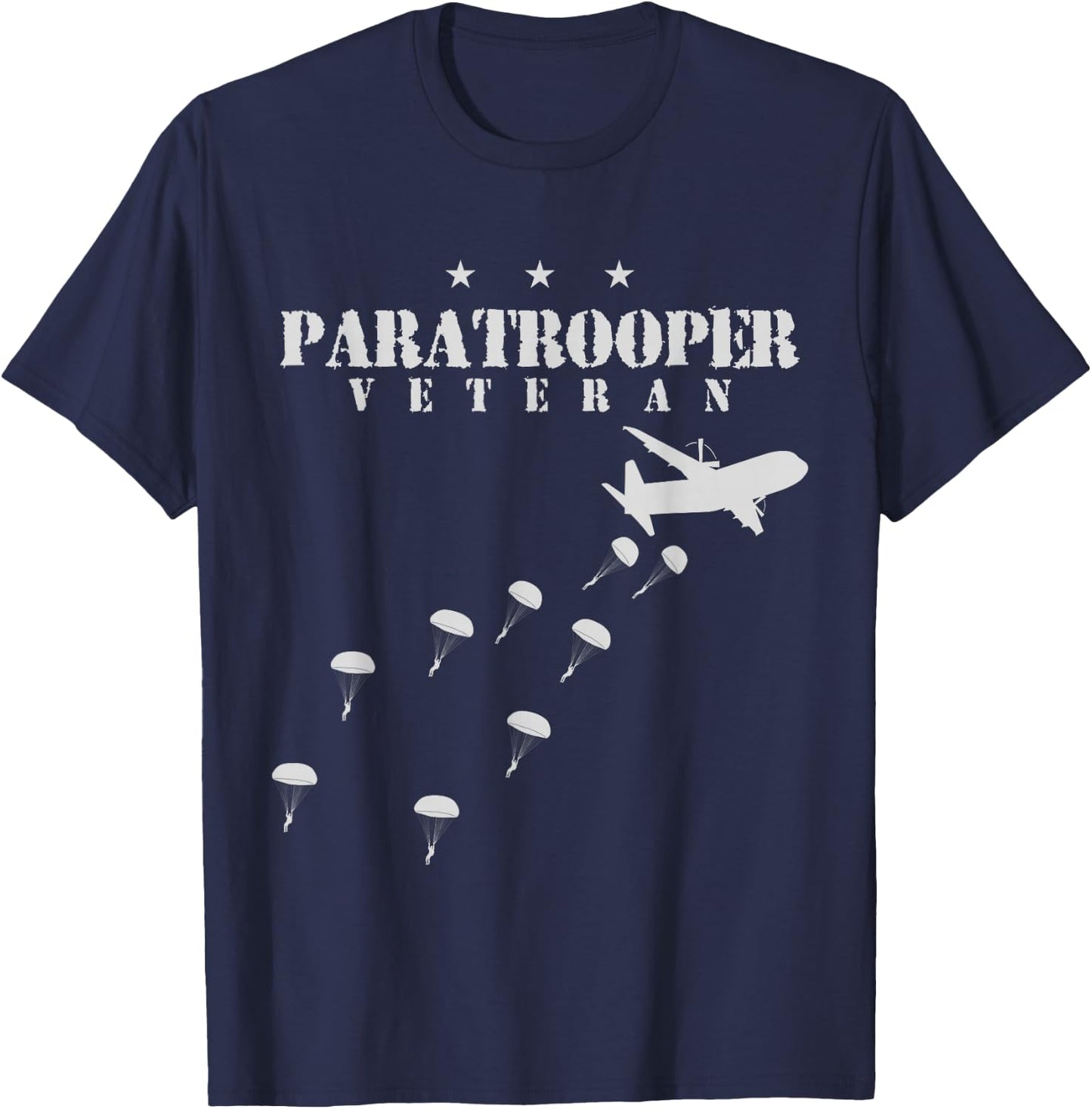 Airborne Paratrooper Veteran Infantry Division T-Shirt - T-Shirt | Navy