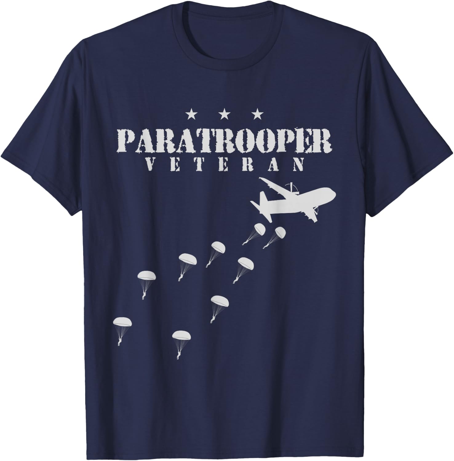 Airborne Paratrooper Veteran Infantry Division T-Shirt - T-Shirt | Navy