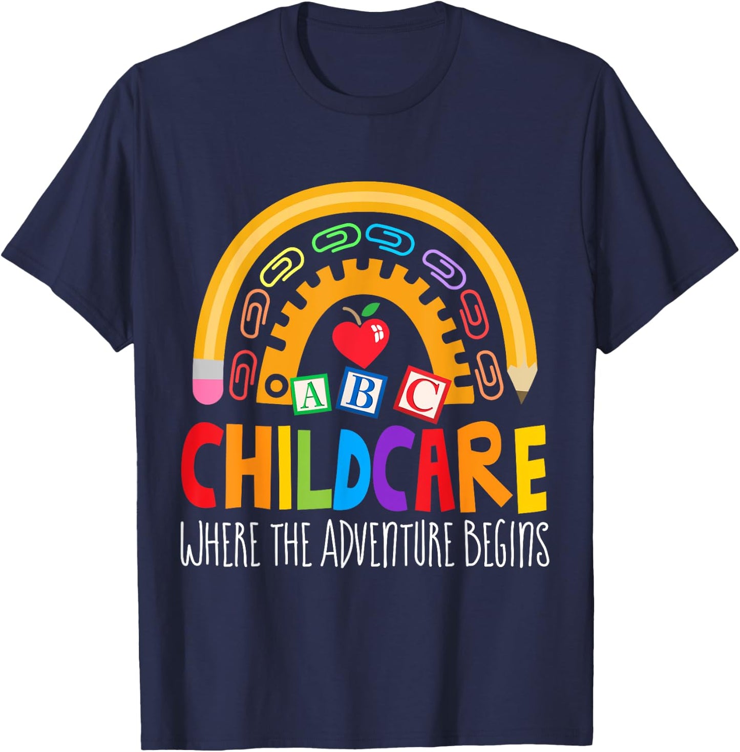 Childcare Director Daycare Crew School Provider Teacher T-Shirt - T-Shirt | Navy