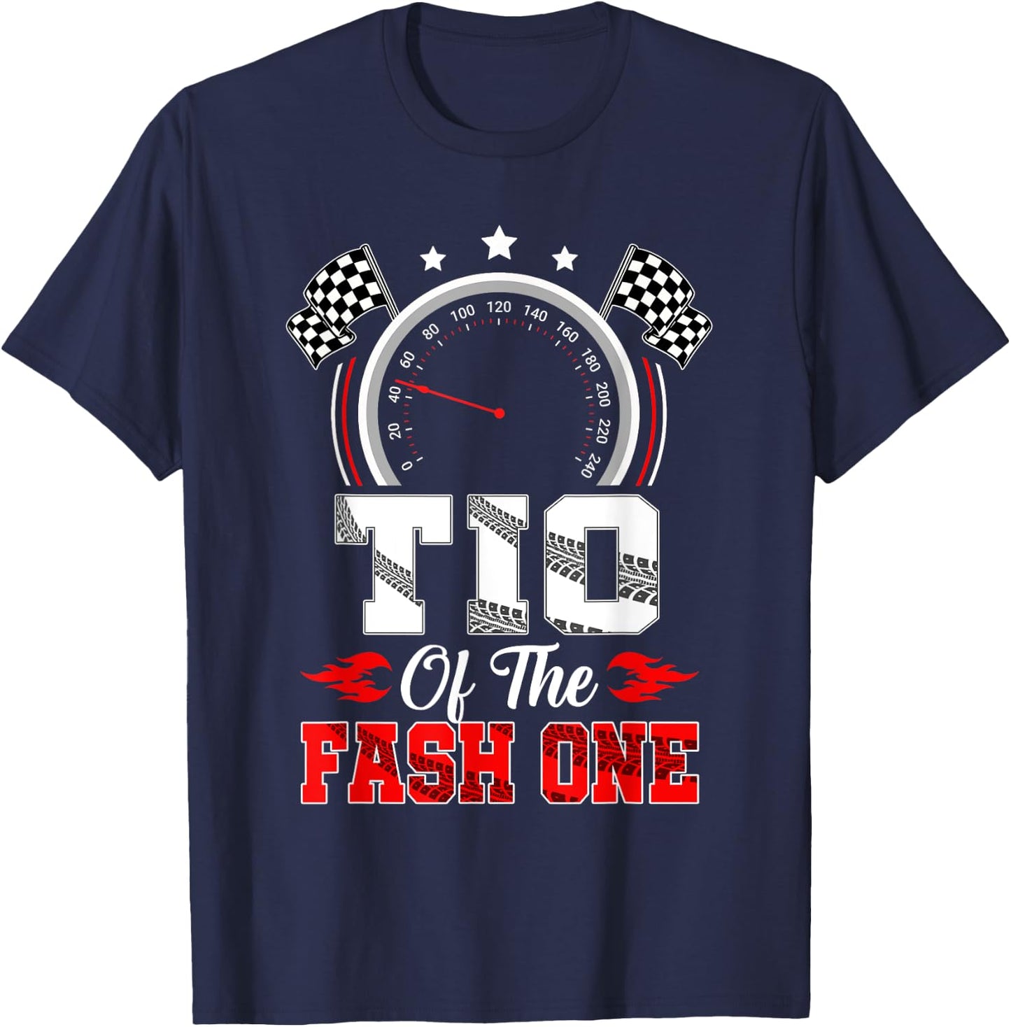 Tio Of The Fast One 1St Birthday Racing Car Family T-Shirt - T-Shirt | Navy