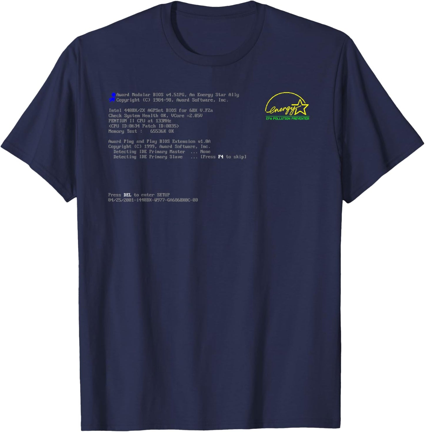 Bios Screen Computer Boot Pc for it Programmer T-Shirt - T-Shirt | Navy