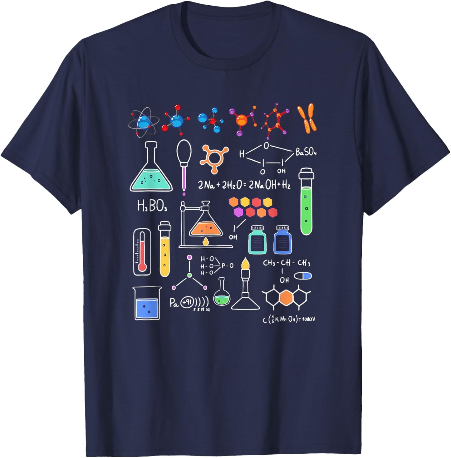 Physics Science Maths Chemistry Nerd Gift T-Shirt - T-Shirt | Navy