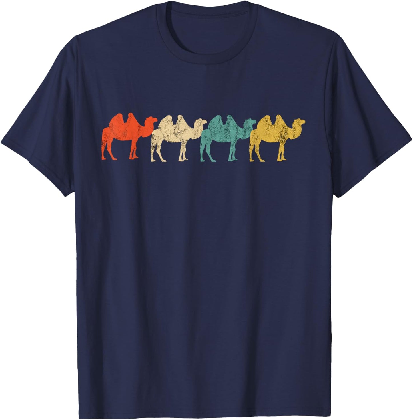 Camel Train Caravan Arabian Camel Animal Desert T-Shirt - T-Shirt | Navy