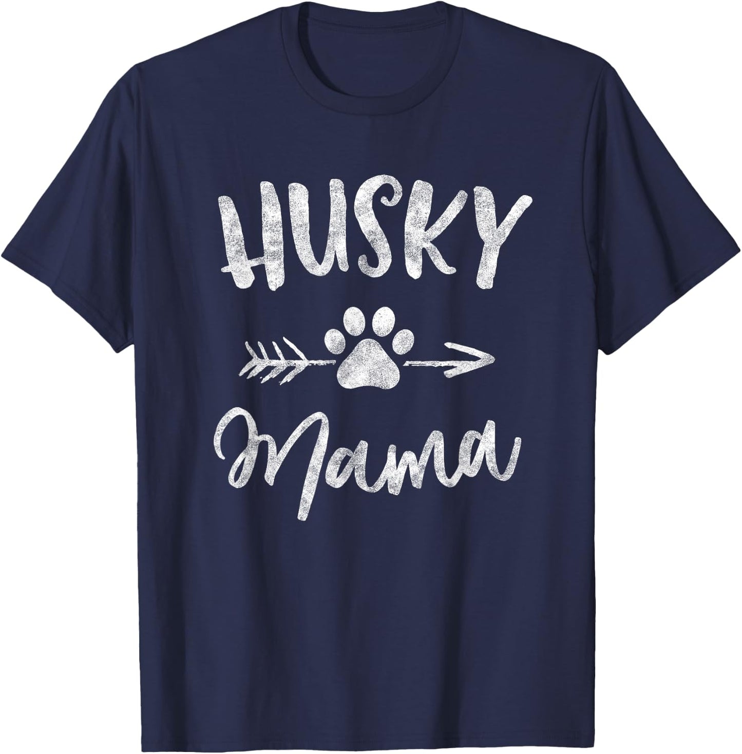 Husky Mama Shirt Siberian Husky Lover Owner Gifts Dog Mom T-Shirt - T-Shirt | Navy