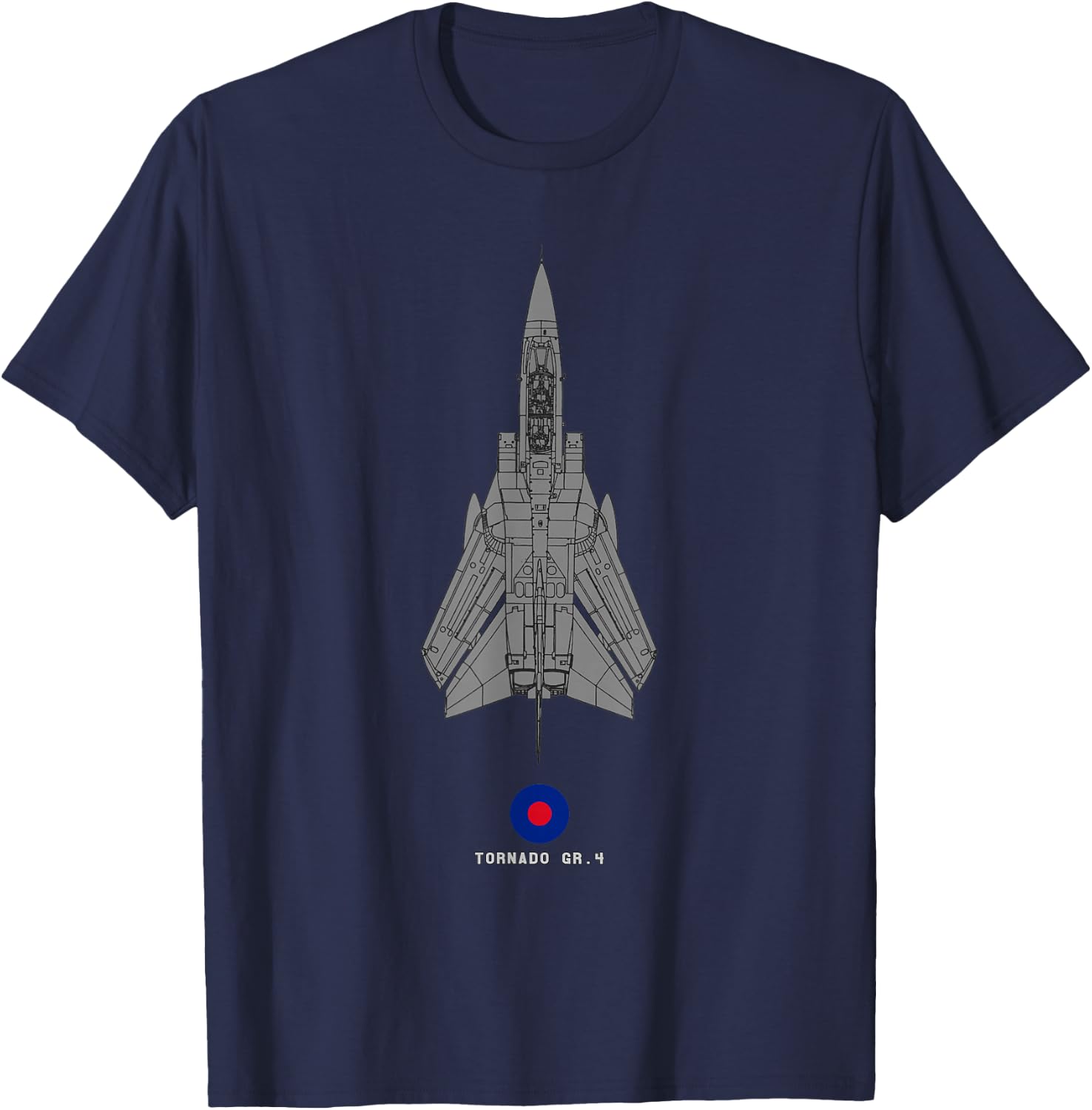 Tornado GR.4 RAF Jet Military Airplane Tech Drawing T-Shirt - T-Shirt | Navy