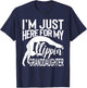 I'm Just Here For My Flippin Granddaughter T-Shirt - T-Shirt | Navy