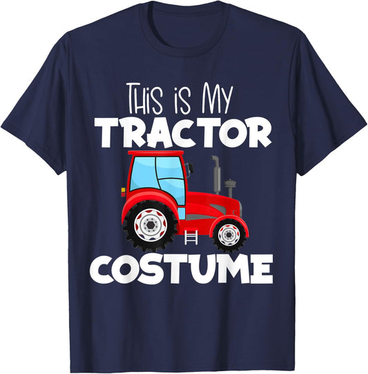 This Is My Red Farm Tractor Costume Halloween T-Shirt - T-Shirt | Navy