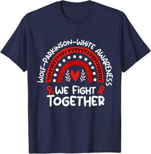 Wear Red For Wolf-Parkinson-White Awareness T-Shirt - T-Shirt | Navy