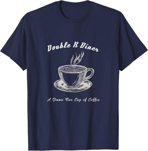 Double R Diner Peaks Fine Coffee Art T-Shirt - T-Shirt | Navy