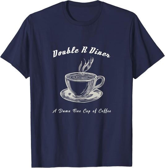 Double R Diner Peaks Fine Coffee Art T-Shirt - T-Shirt | Navy