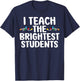 I Teach the Brightest Students Teacher Chritmas Lights T-Shirt - T-Shirt | Navy