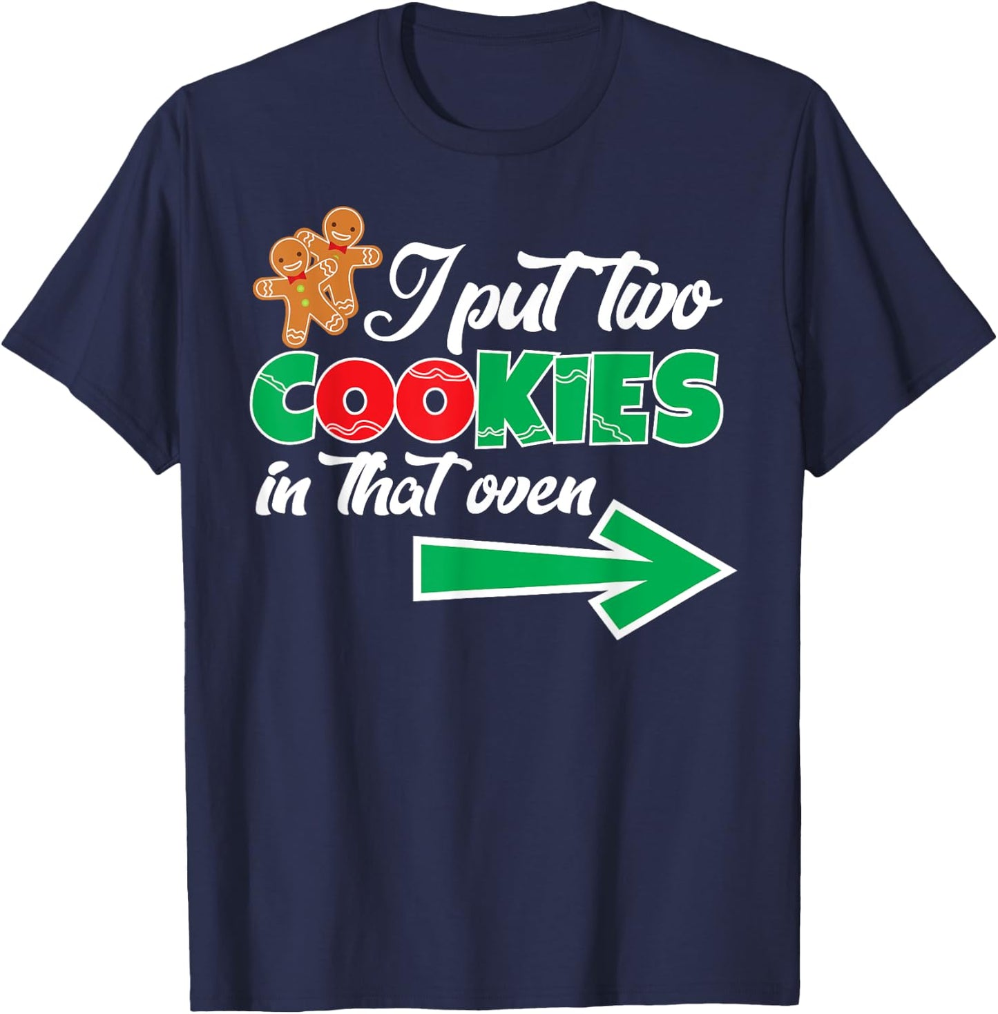 Christmas Twins Expecting Dad Pregnant Wife T-Shirt - T-Shirt | Navy
