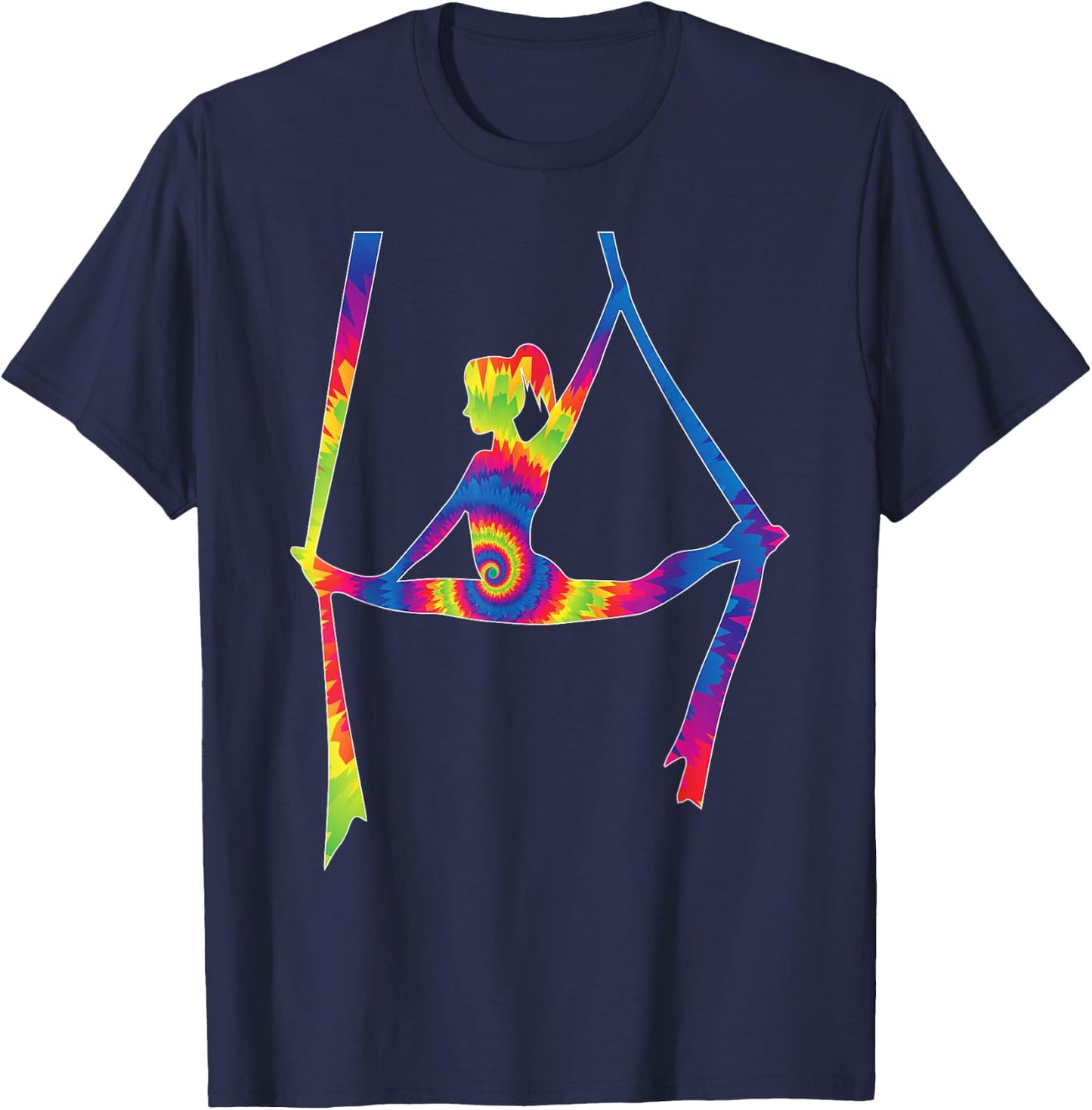 Aerial Silks Dancer Trapeze Aerialist Air Yoga Acrobatics T-Shirt - T-Shirt | Navy