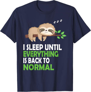 Sloth Pyjamas Nightdress Sleep Shirt Pajamas Gift T-Shirt - T-Shirt | Navy