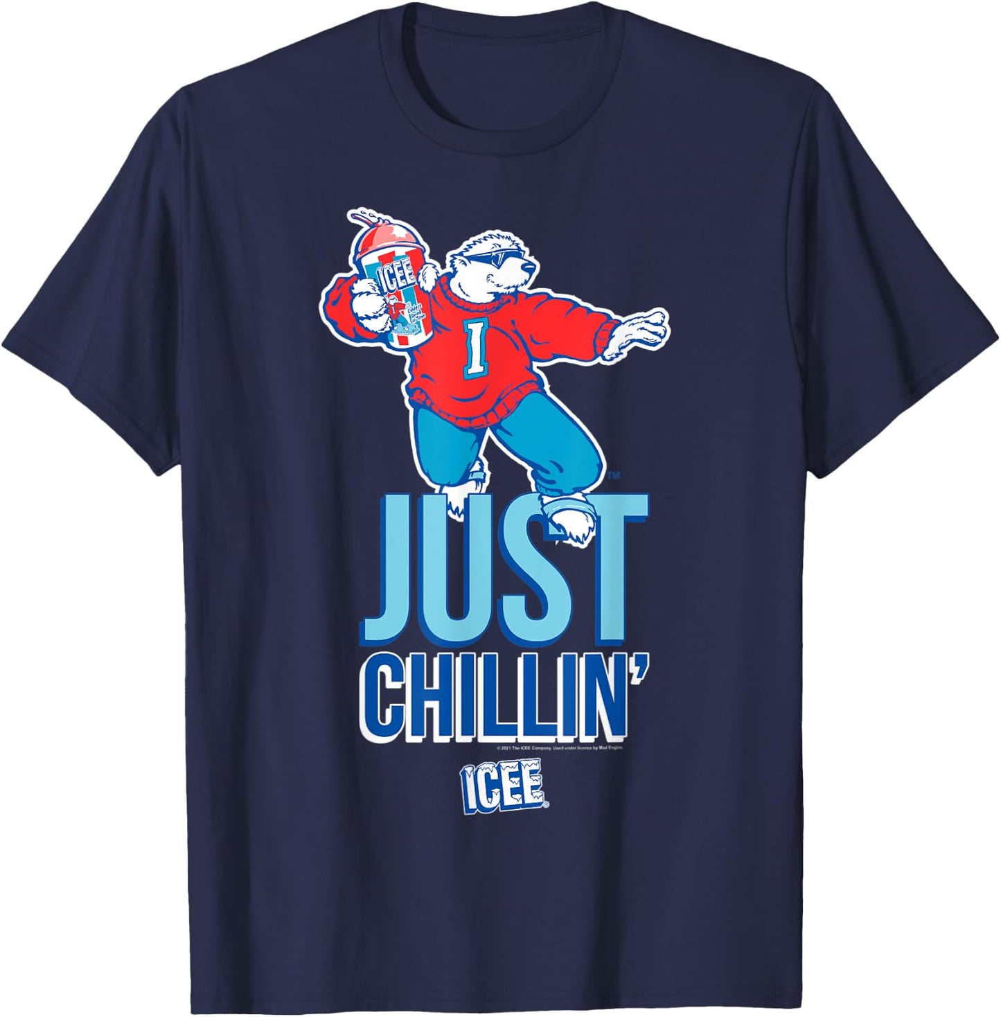 ICEE Bear Just Chillin' Surf Pose T-Shirt - T-Shirt | Navy