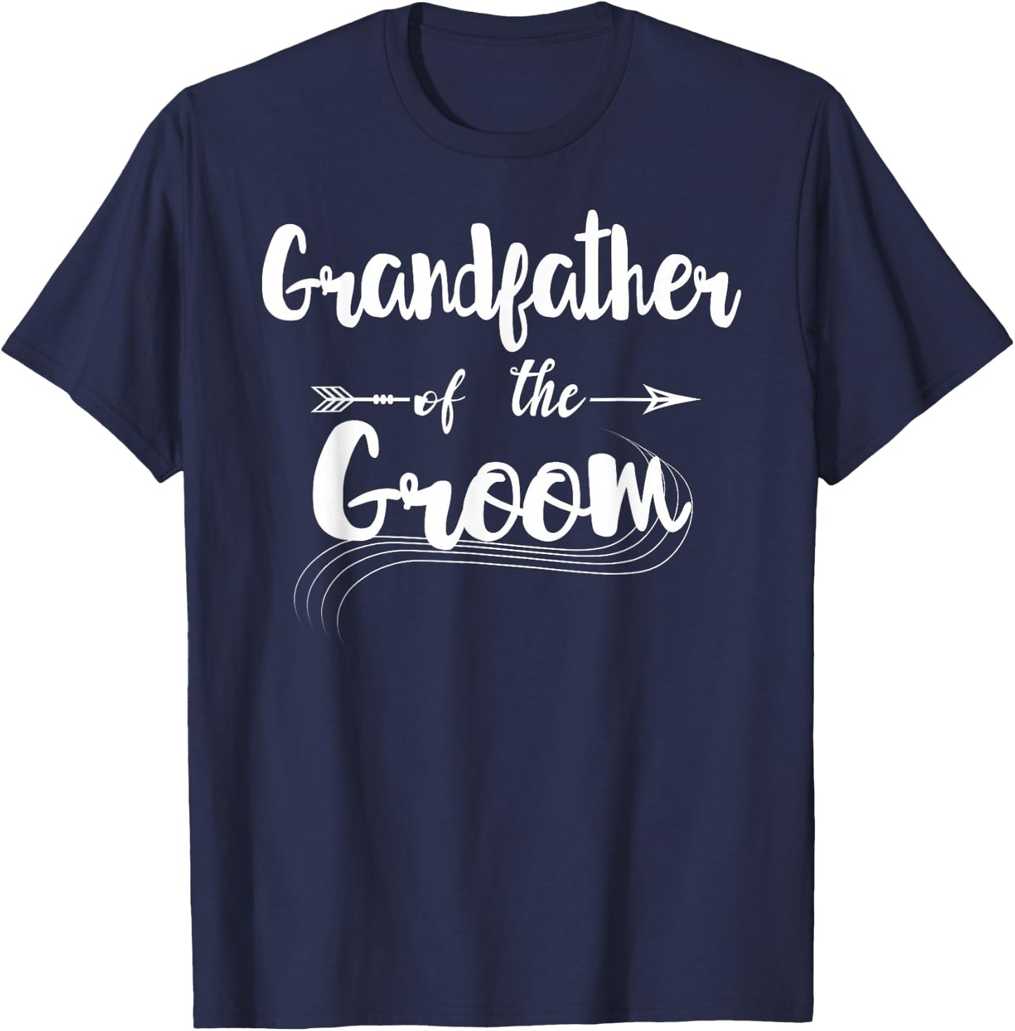 Grandfather of the Groom - Wedding Party T-Shirt - T-Shirt | Navy