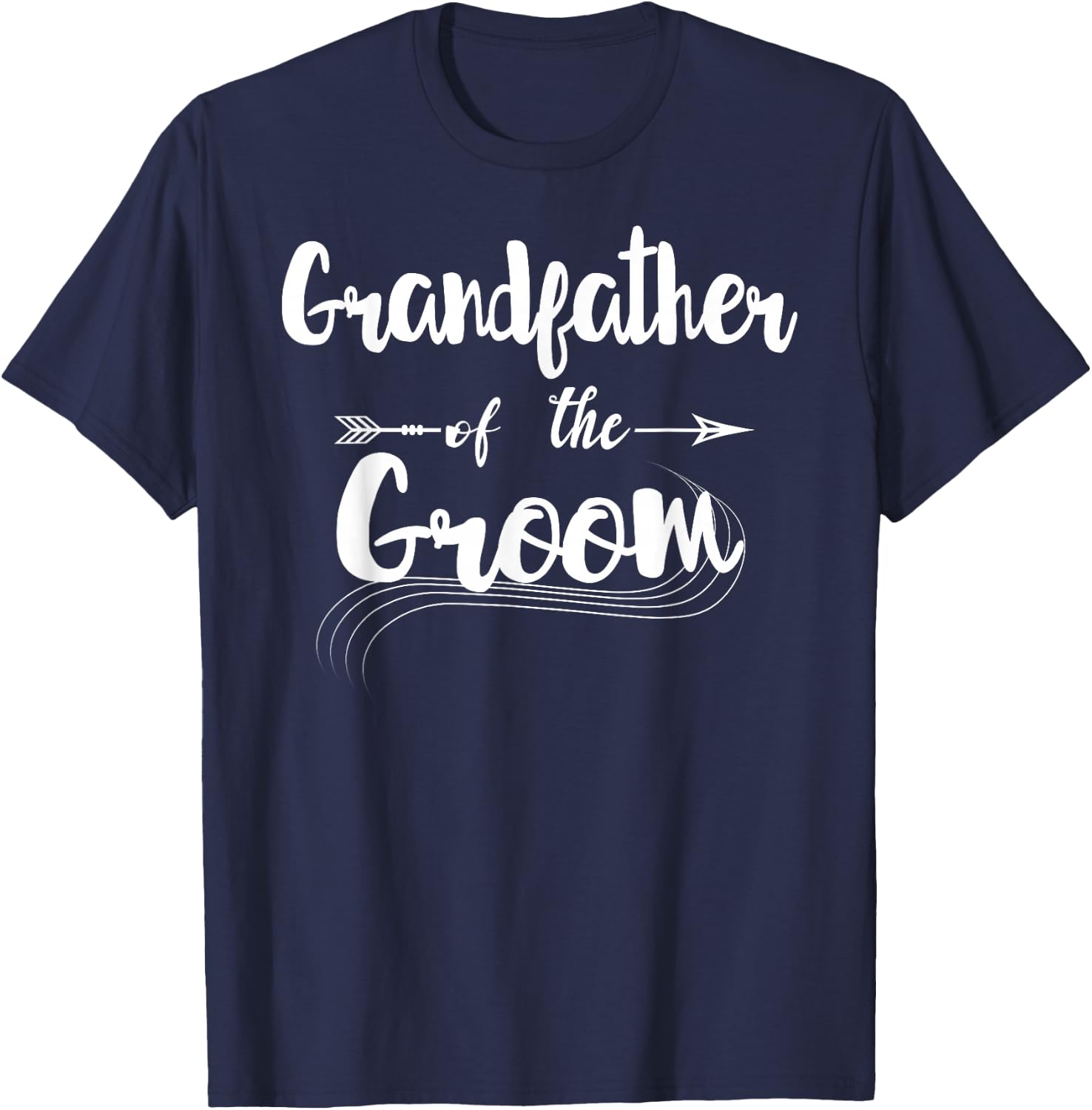 Grandfather of the Groom - Wedding Party T-Shirt - T-Shirt | Navy