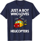 Funny Helicopter Gift Boys Toddler Kids Men Pilot Aviator T-Shirt - T-Shirt | Navy