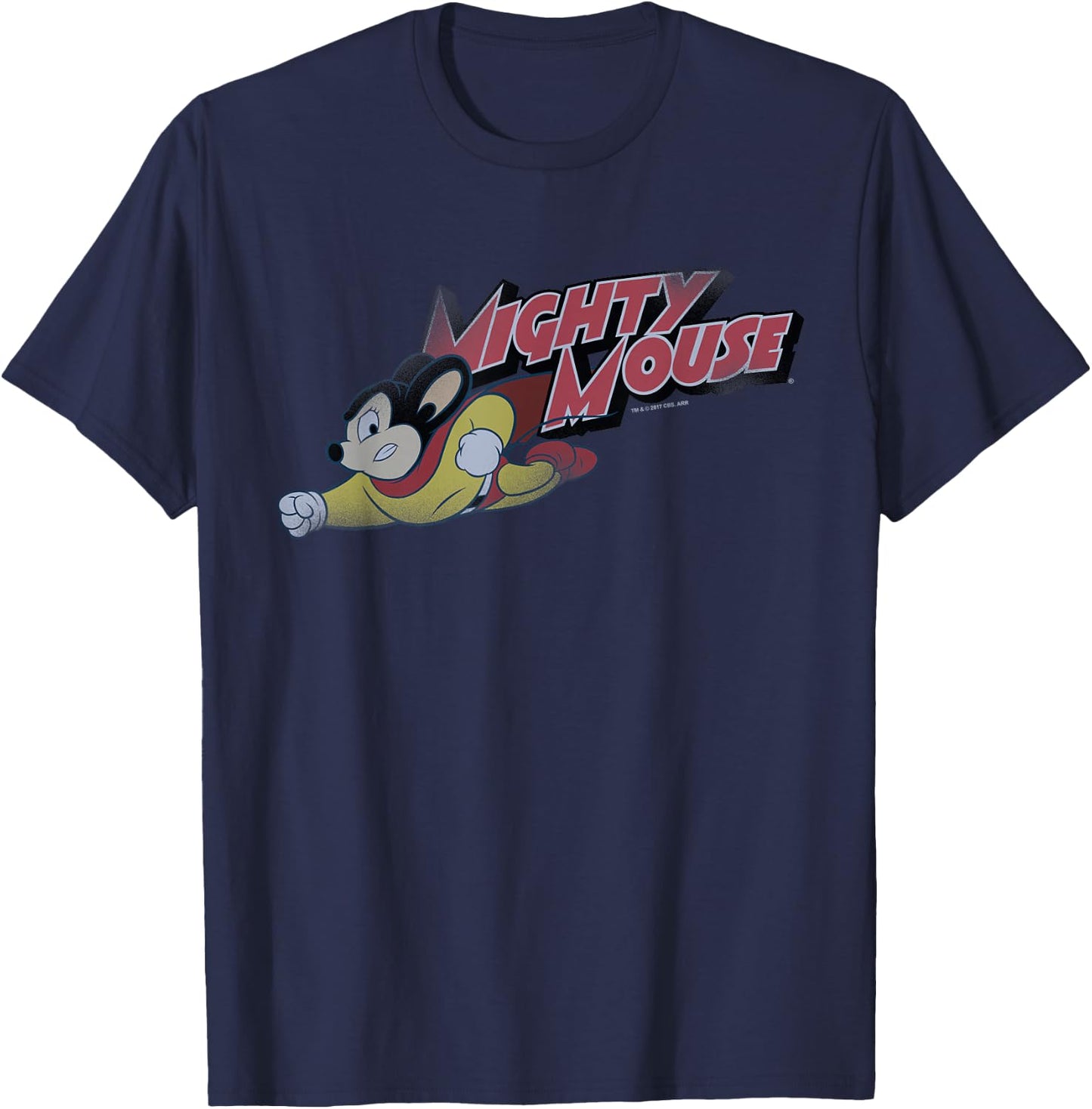 Mighty Mouse Mighty Retro T-Shirt - T-Shirt | Navy