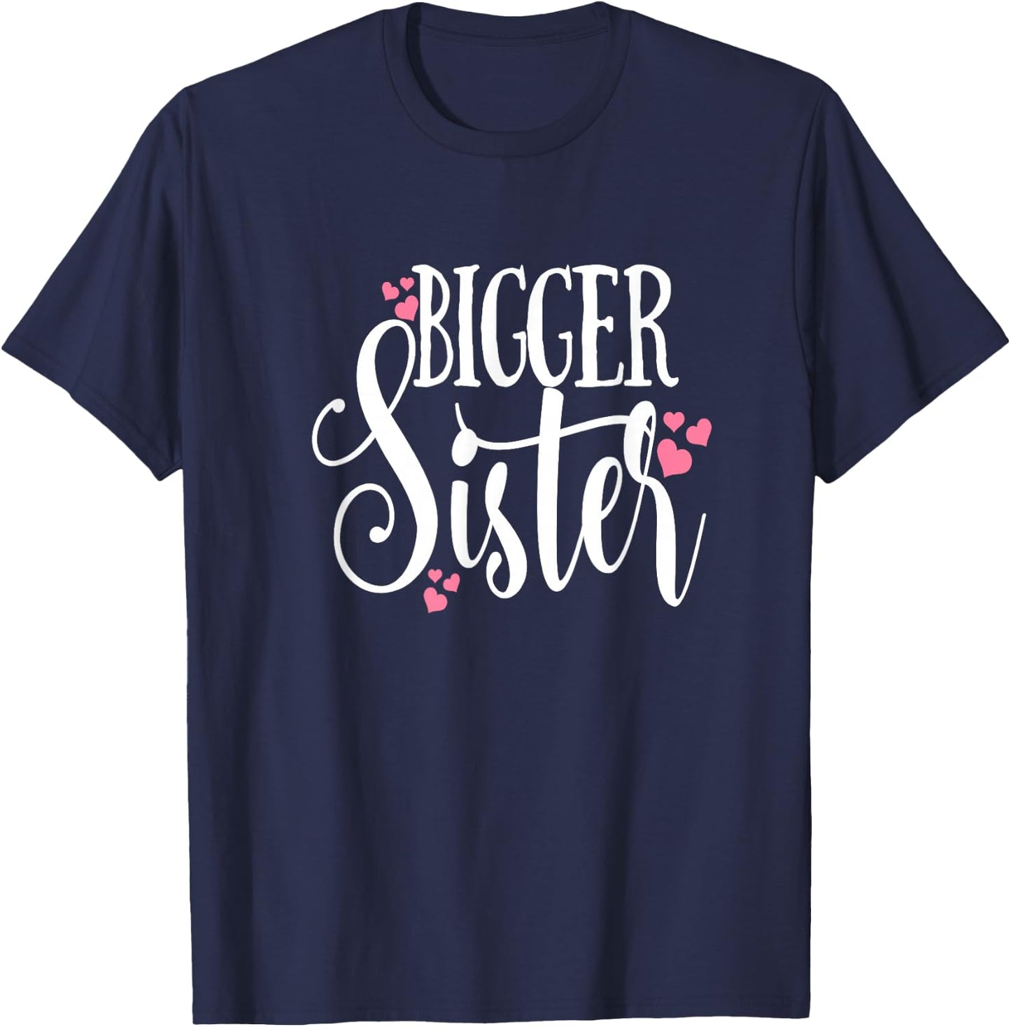 Bigger Sister Shirt Family Tribe Matching Daughter Kids T-Shirt - T-Shirt | Navy