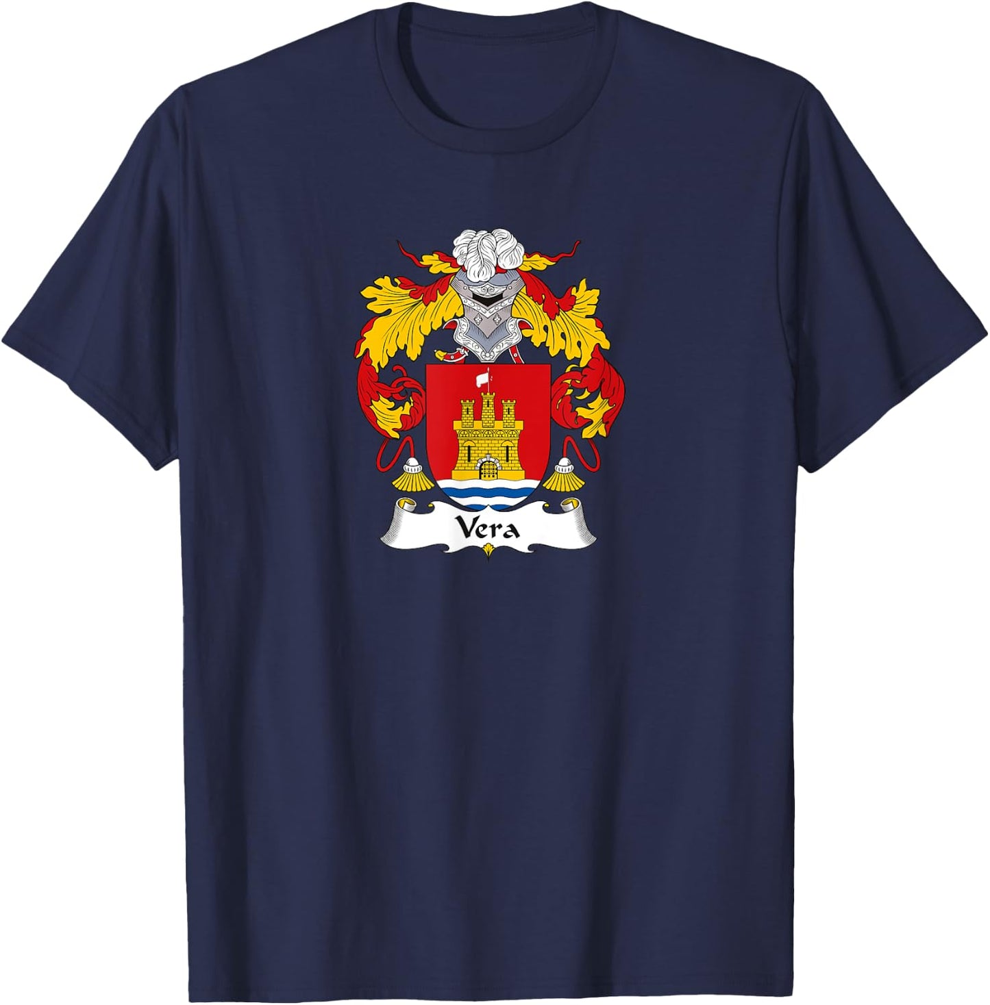 Vera Coat of Arms - Family Crest T-Shirt - T-Shirt | Navy