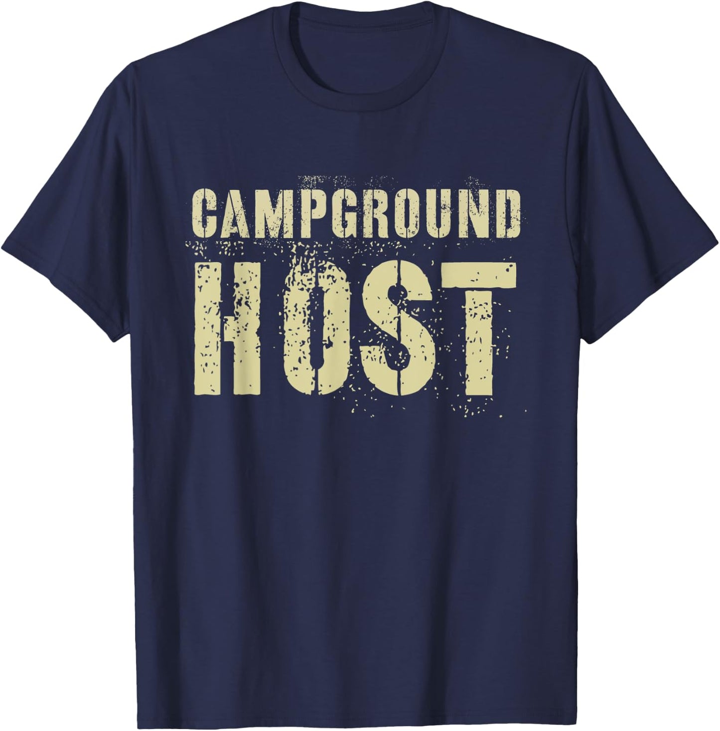 Vintage CAMPGROUND HOST Summer Staff Counselor Teacher Men Women Kids T-Shirt - T-Shirt | Navy