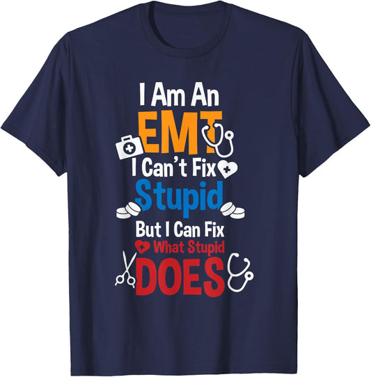 EMS Ambulance Paramedic - Im an EMT T-Shirt - T-Shirt | Navy