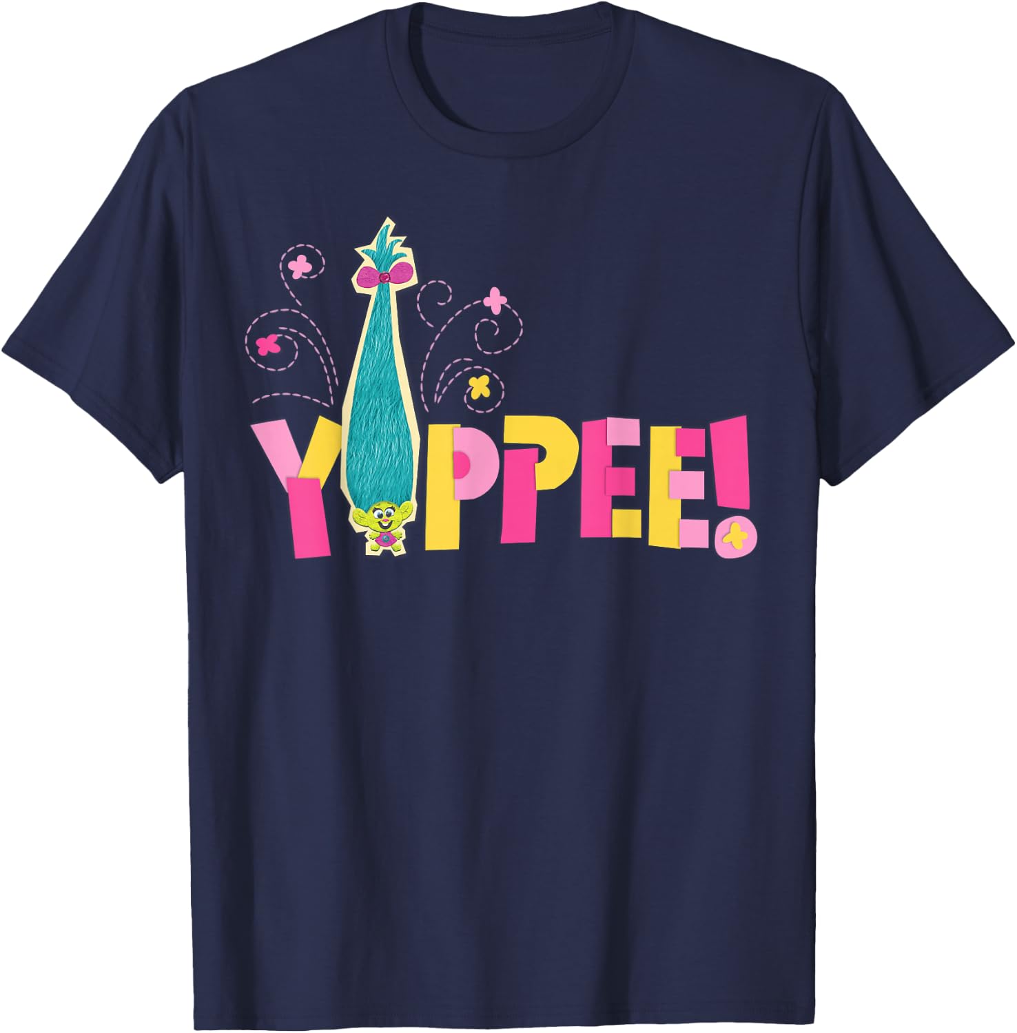 DreamWorks' Trolls Yippee! Smidge T-Shirt - T-Shirt | Navy