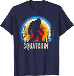 Squatchin, Sasquatch , Squatch Lover T-Shirt - T-Shirt | Navy