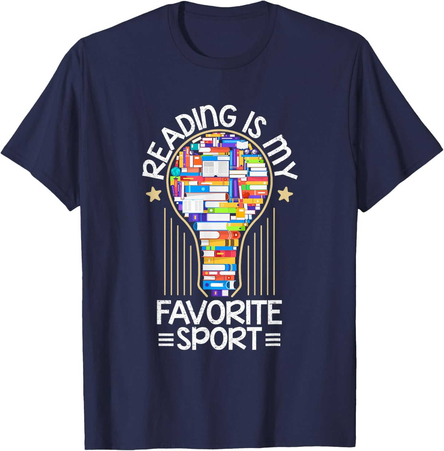 Book Reading Is My Favorite Sport Book Lover Gifts T-Shirt - T-Shirt | Navy