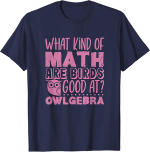 Baby Owl Dress - Birds are good at Owlgebra - Owl T-Shirt - T-Shirt | Navy