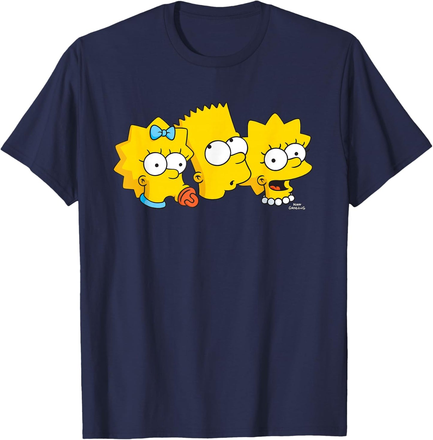 The Simpsons Bart Lisa Maggie T-Shirt - T-Shirt | Navy