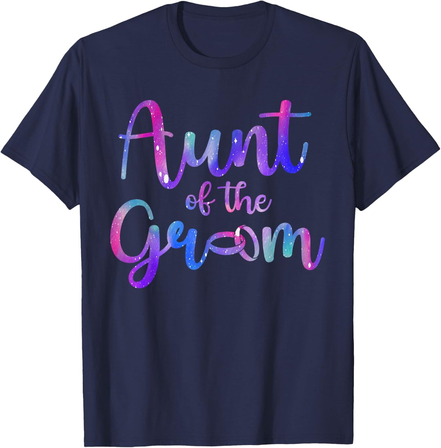 Aunt of The Groom Aunt Proud Groom's Aunt T-Shirt - T-Shirt | Navy