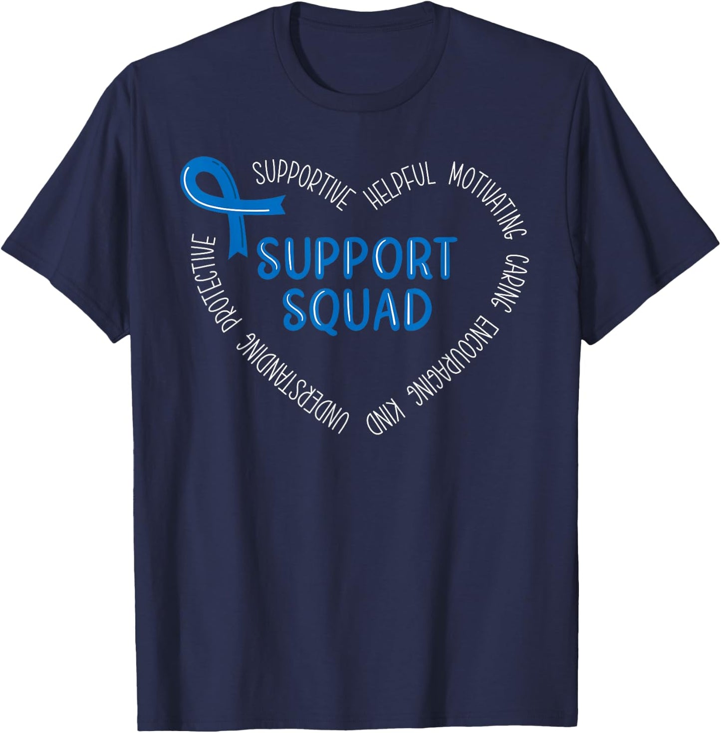 Colon Cancer Support Squad Colon Cancer Awareness T-Shirt - T-Shirt | Navy