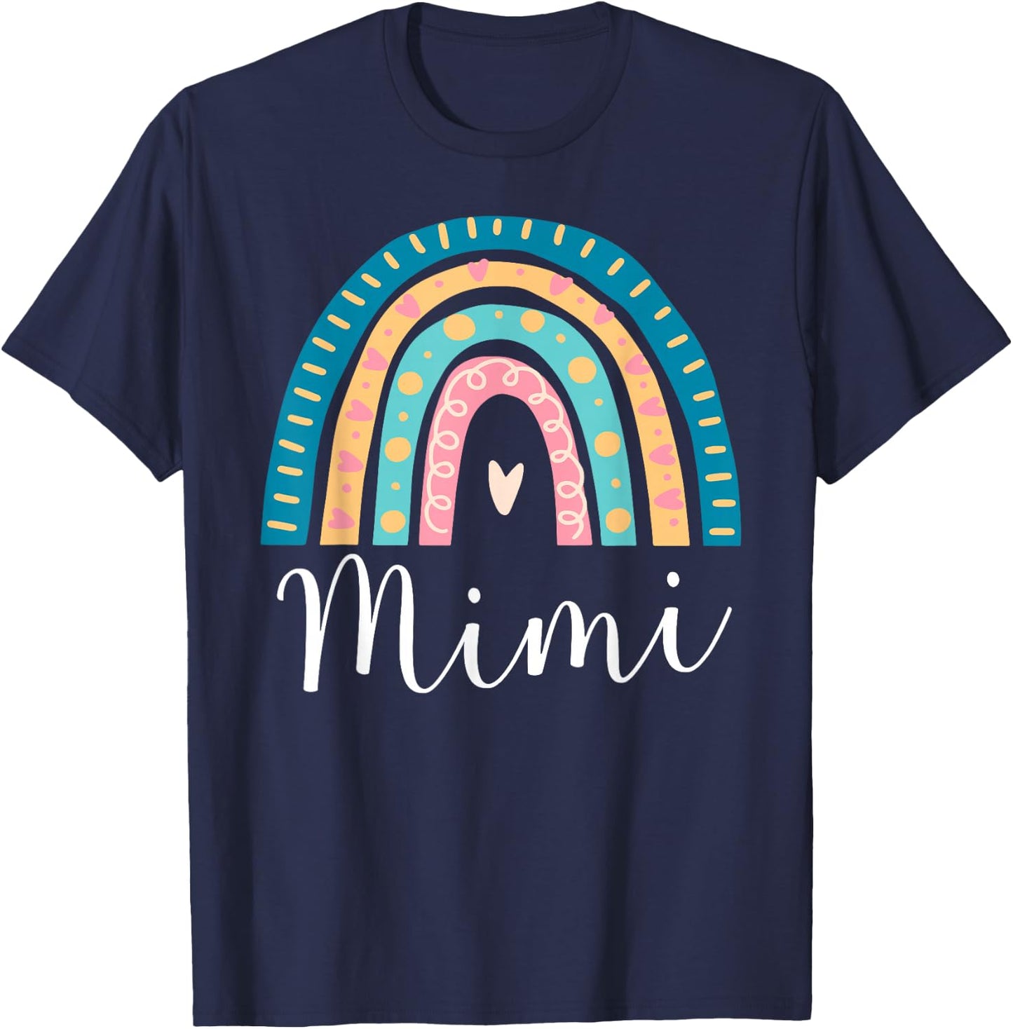 Mimi Rainbow Gifts for Grandma Family Matching Birthday T-Shirt - T-Shirt | Navy