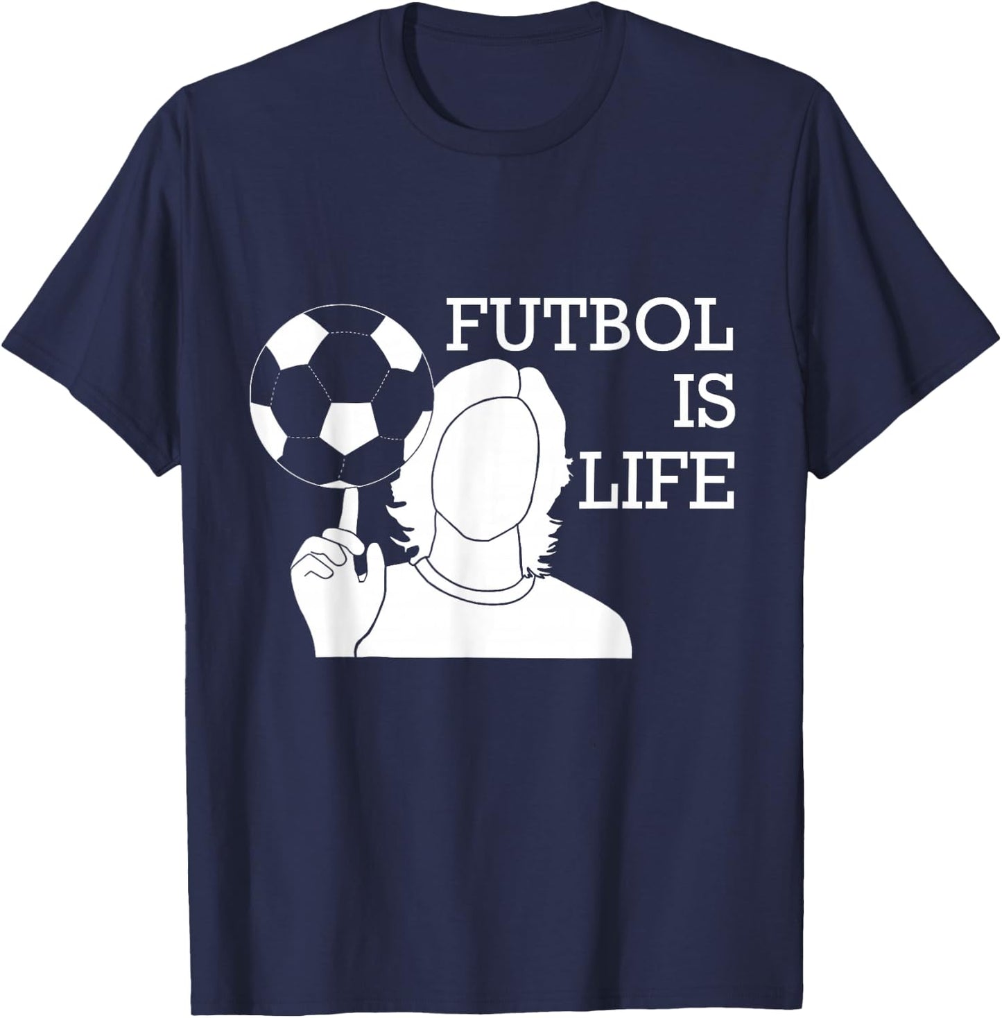 Futbol Is Life T-Shirt - T-Shirt | Navy