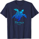 Tortola, BVI Vintage Retro Tribal Turtle Vacation T-Shirt - T-Shirt | Navy
