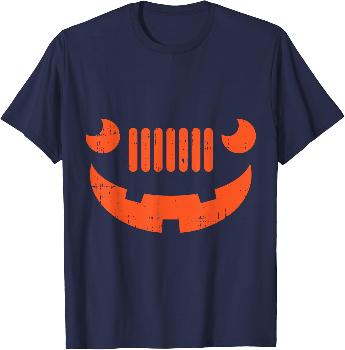 Offroad 4x4 Car Pumpkin Costume Funny Halloween Gamer Gifts T-Shirt - T-Shirt | Navy