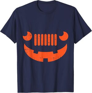 Offroad 4x4 Car Pumpkin Costume Funny Halloween Gamer Gifts T-Shirt - T-Shirt | Navy