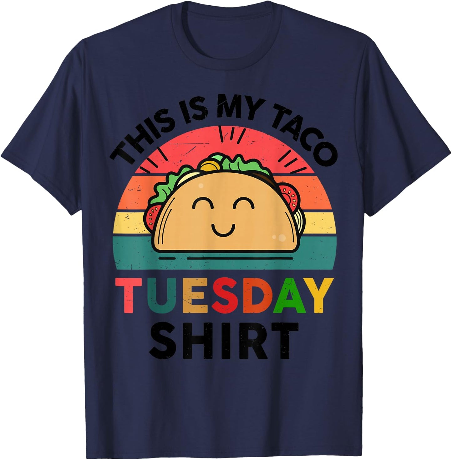 Taco Tuesday Shirt Cinco De Mayo Funny Mexican Women Kids T-Shirt - T-Shirt | Navy