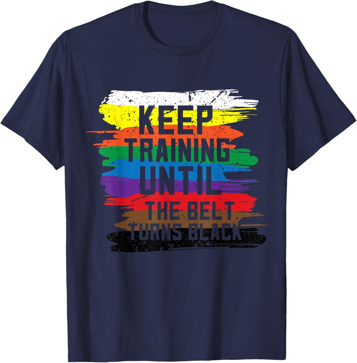 Black Belt Martial Art Training Karate Tae Kwon Do Kick T-Shirt - T-Shirt | Navy