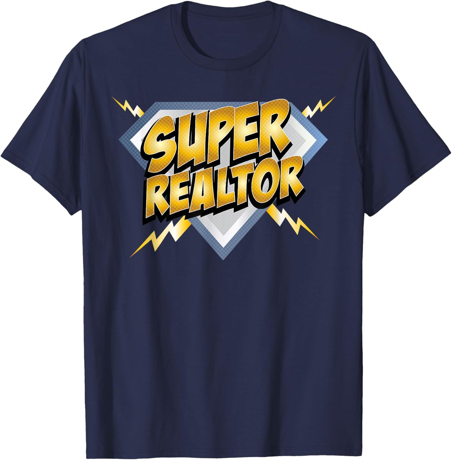 Super Realtor Superhero Comic Book Real Estate Broker T-Shirt - T-Shirt | Navy